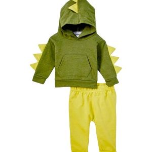 Always Loved Green Dino Hoodie and Jogger 6-9 months